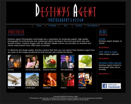 Destinys Agent Website Portfolio Page